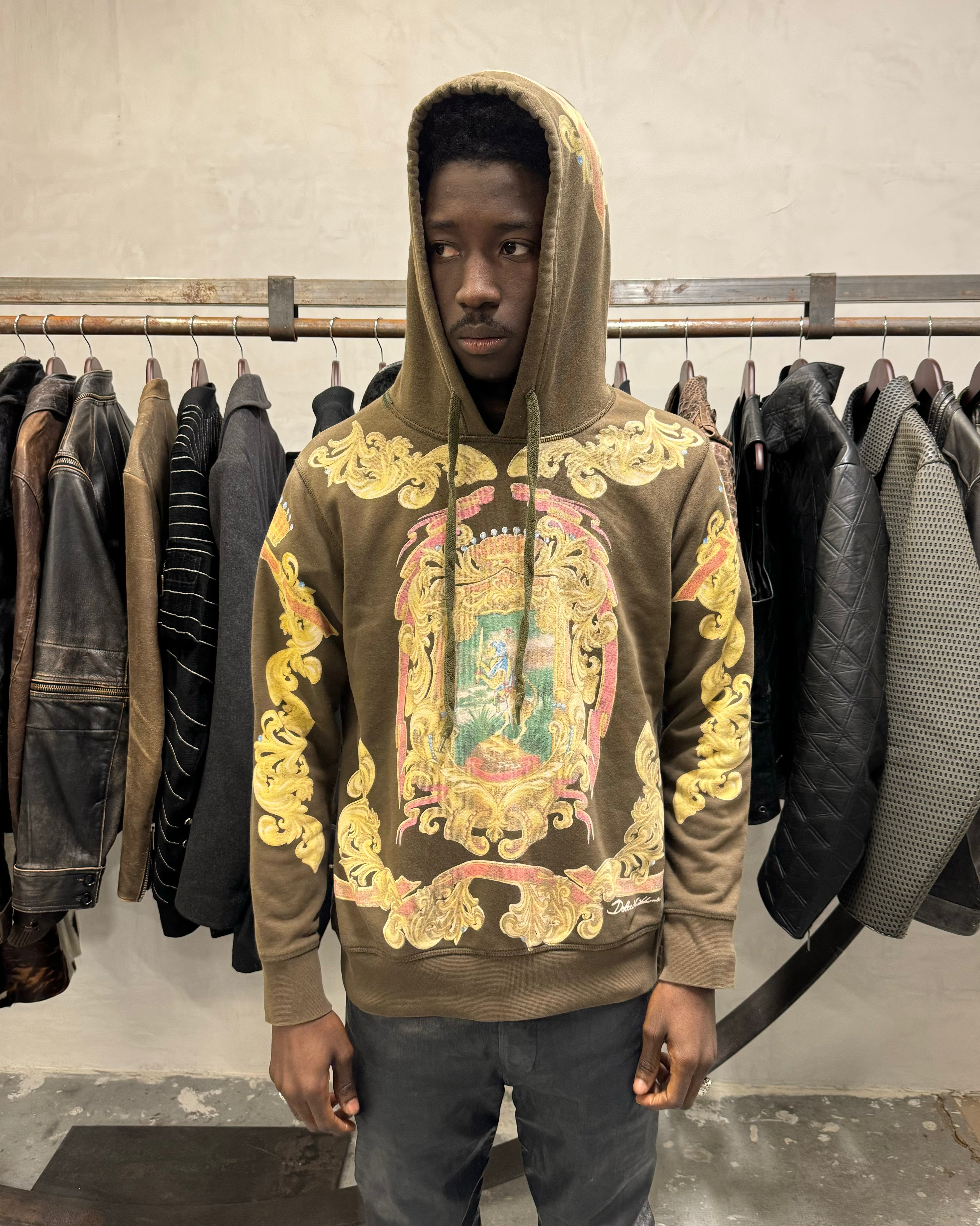 2000s Dolce & Gabbana Royal Fleur de Lys Dynasty Hoodie  (S) - 2