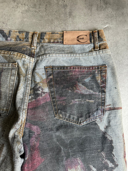 2000s Cavalli Archive French Dynasty Napoleon Denim Pants (S) - 4