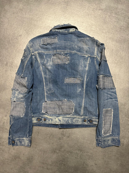 AW2004 Dolce & Gabbana Distressed Denim Edgy Jacket (S) - 2