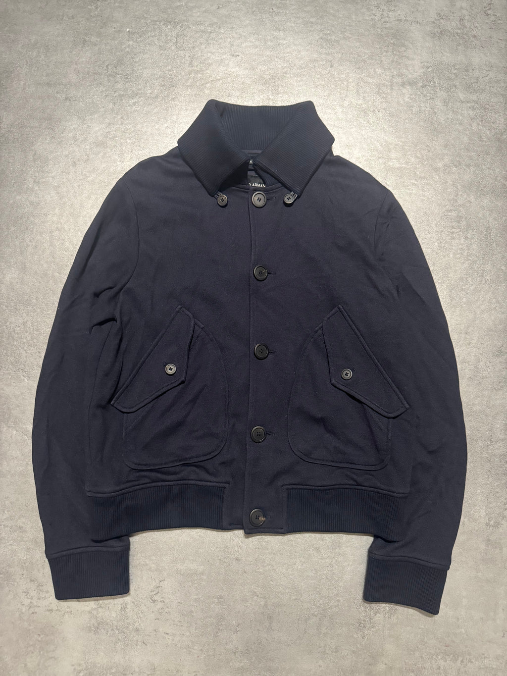 AW2009 Giorgio Armani Navy Buttoned Jacket (M/L) - 7