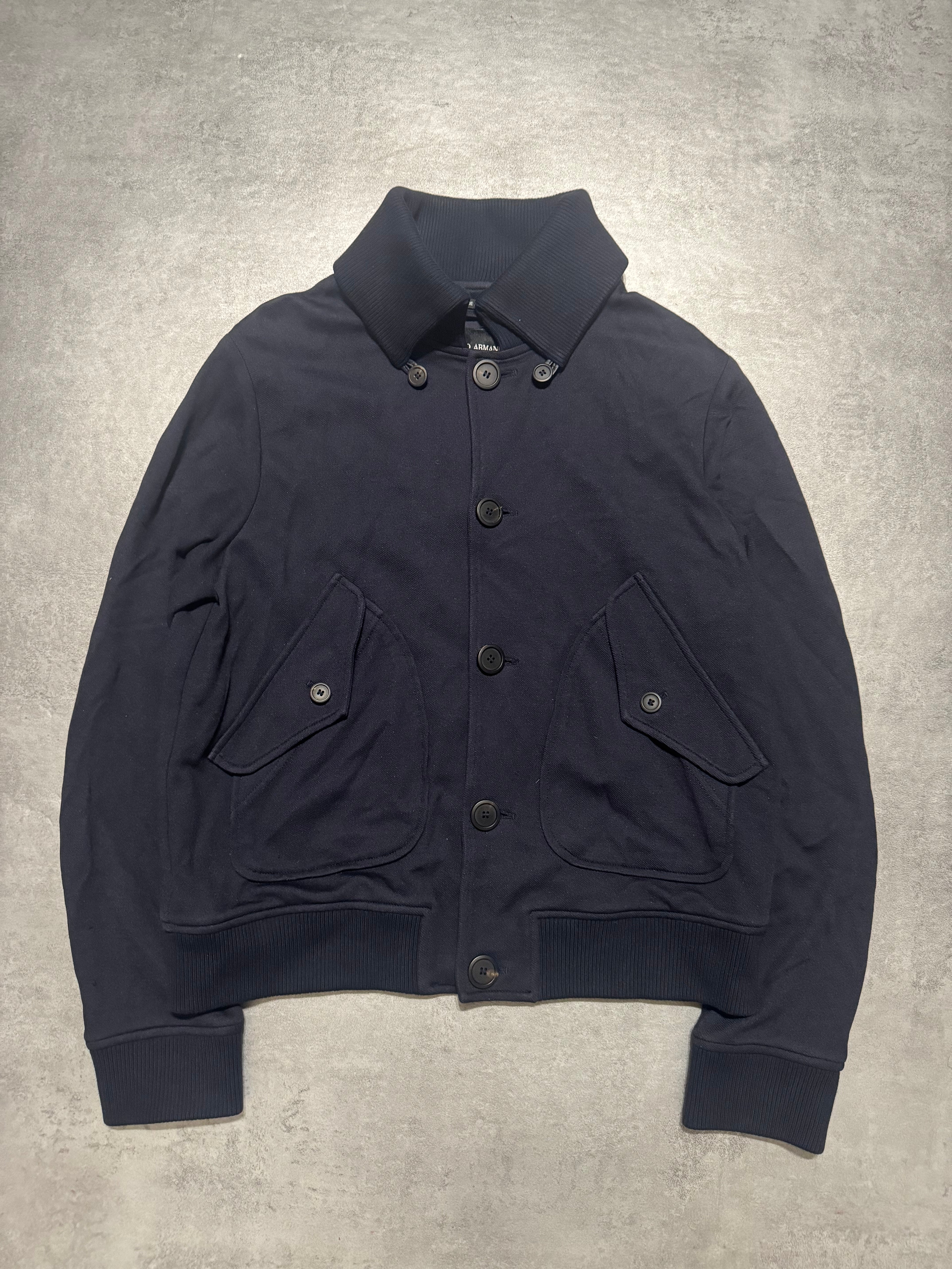 AW2009 Giorgio Armani Navy Buttoned Jacket (M/L) - 7