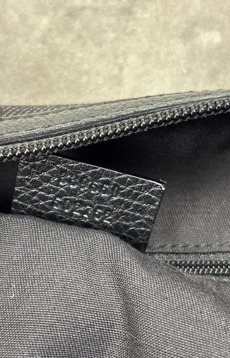 Gucci Black Canvas GG Monogram Double G Charm Totebag qDYSuKJn 19