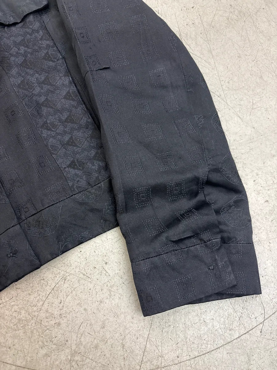 2000s Ann Demeulemeester Black Jacquard Cropped Jacket qEeIGskA 7