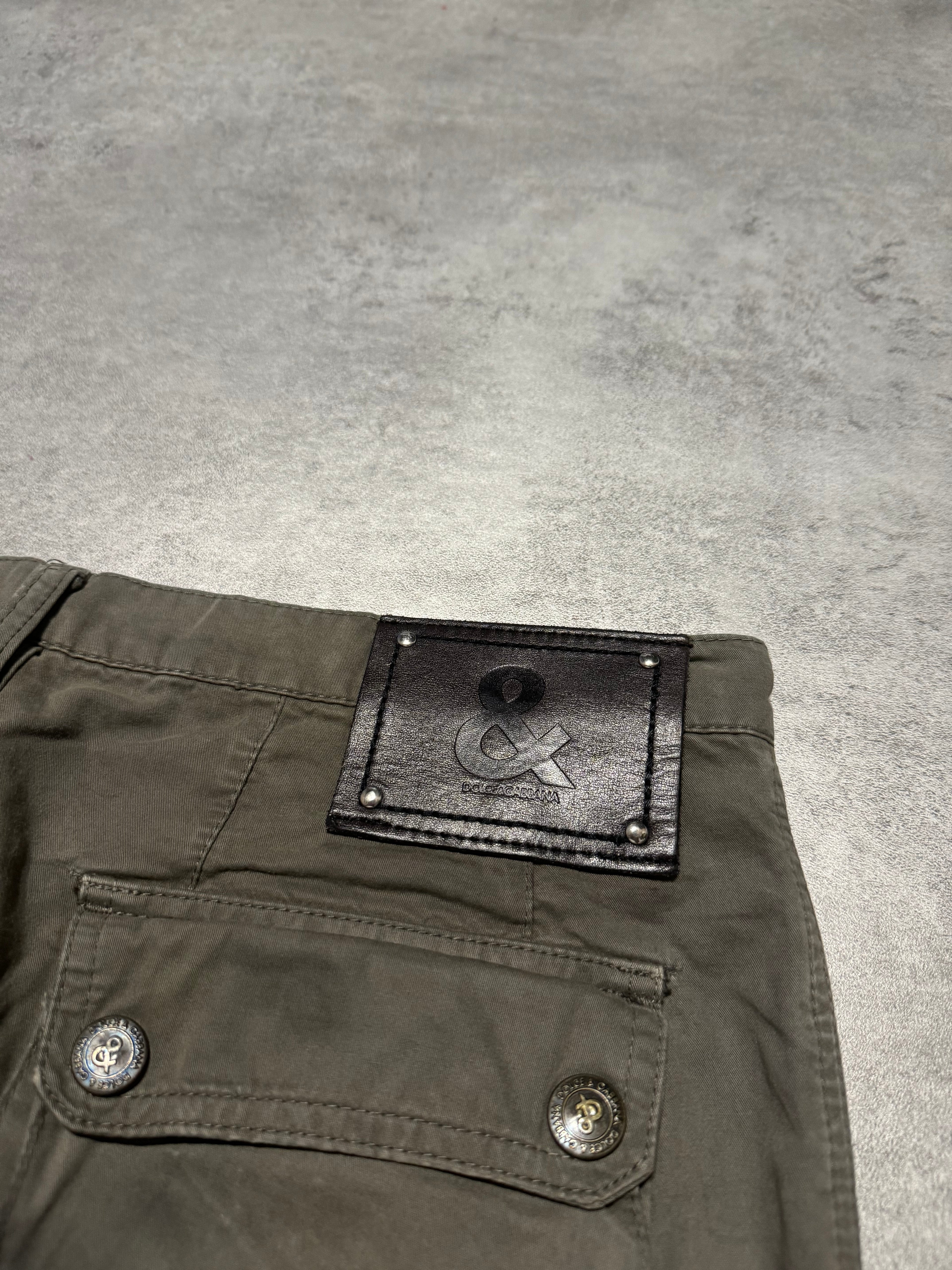 AW2004 Dolce & Gabbana Faded Multi Pockets Cargo Pants (M) - 3