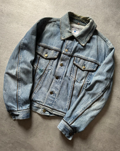 AW1998 Moschino Love Full Zips Cozy Denim Jacket (M) - 10