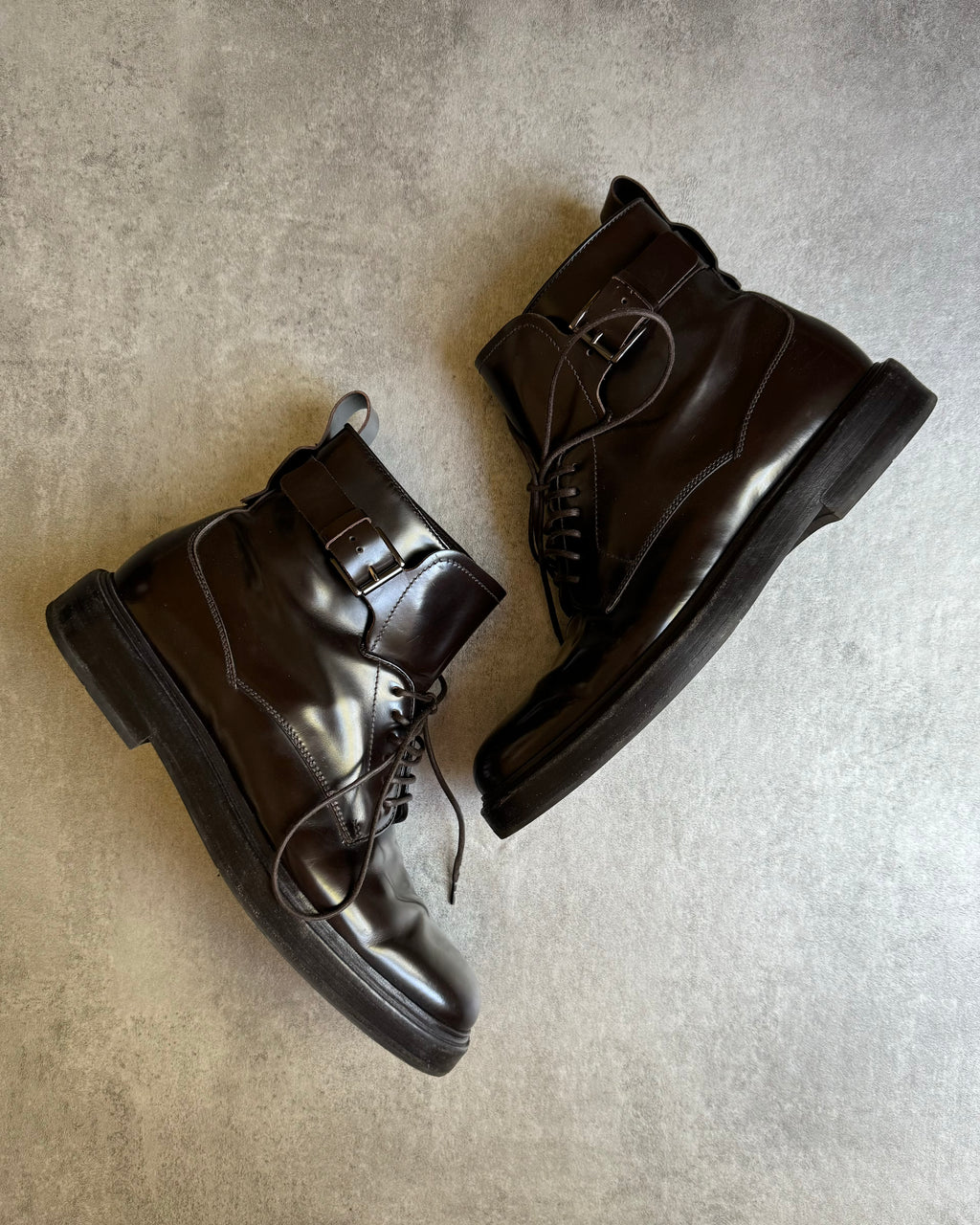 Giorgio Armani Brown Italian Premium Leather Boots (44,5) - 8