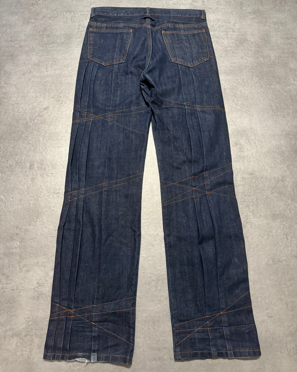 1990s Jean Paul Gaultier Brut Denim Extensible Denim Jeans (M/L) - 7