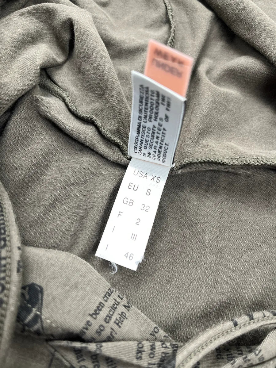 2000s John Galliano Gazette Newspaper Khaki Hoodie qRQOTHWu 9