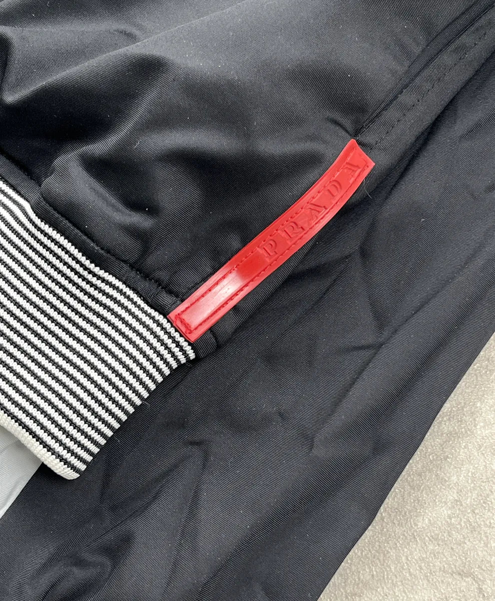 2000s Prada Black Nylon Linea Rossa Light Jacket qSzrJTVv 8