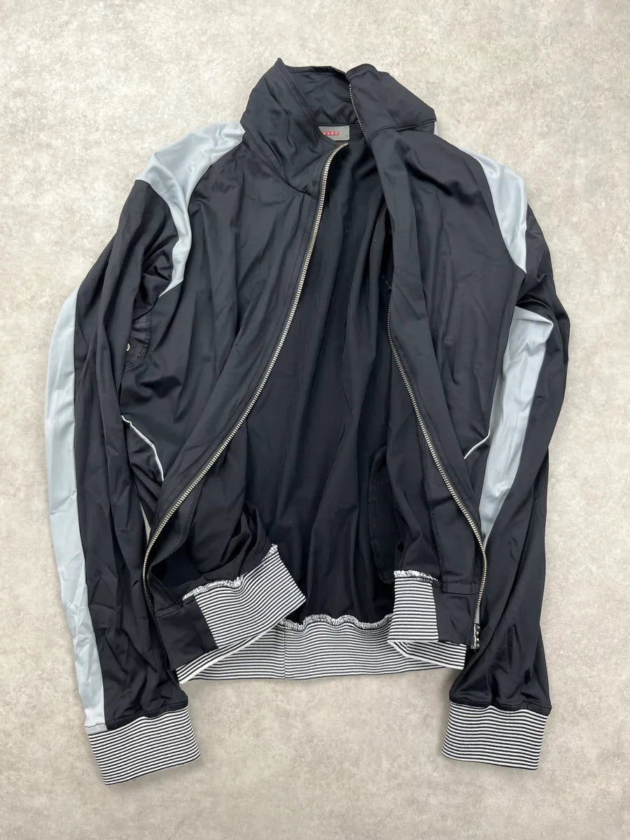 2000s Prada Black Nylon Linea Rossa Light Jacket qSzrJTVv 3