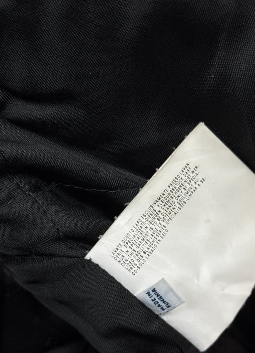 2000s Armani Black Leather Biker Quilted Panel Leather Jacket qbeodtgD 17