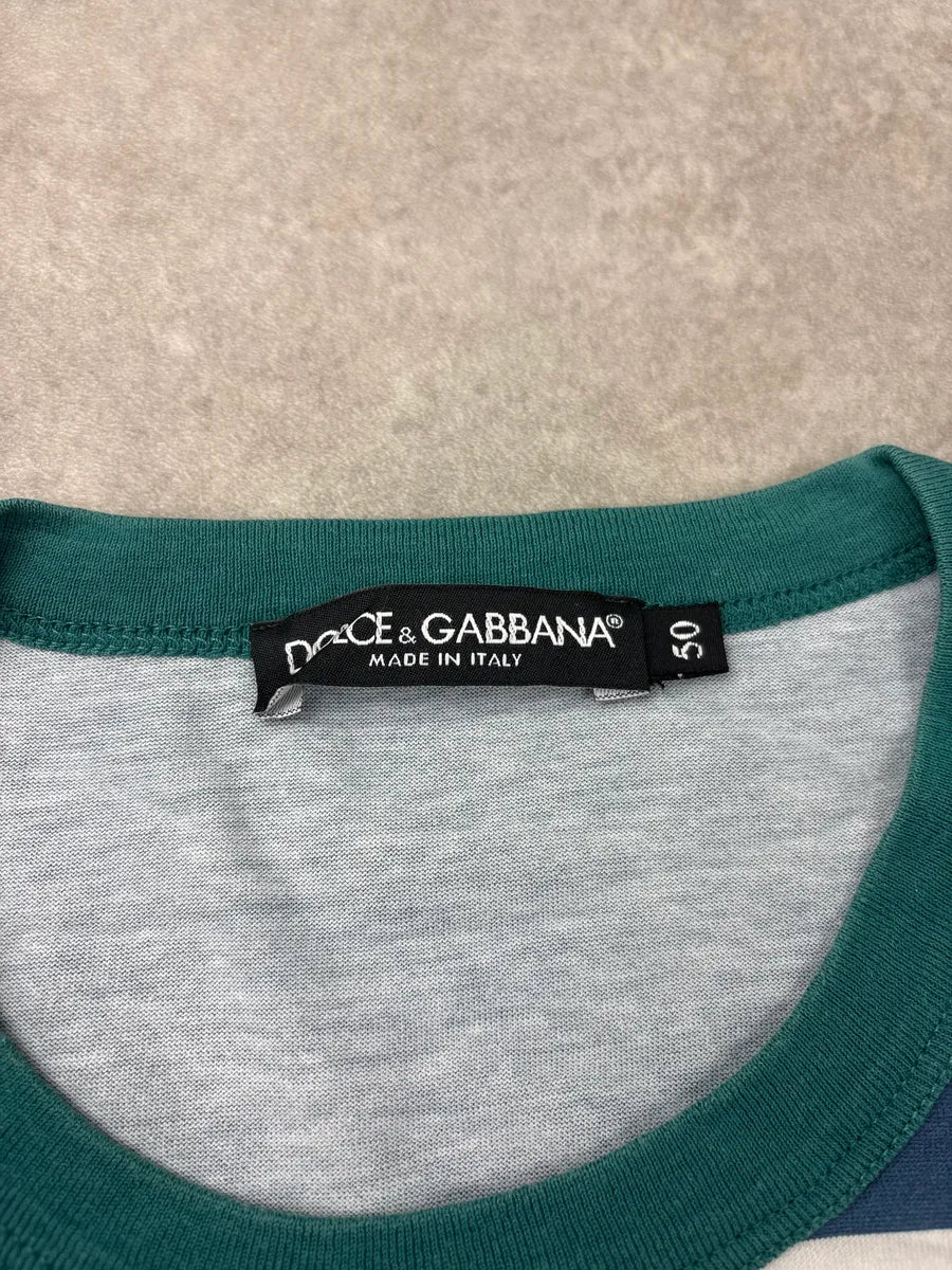 SS2017 Dolce & Gabbana Navy & White Cactus Striped T-Shirt qcJiOwRC 7