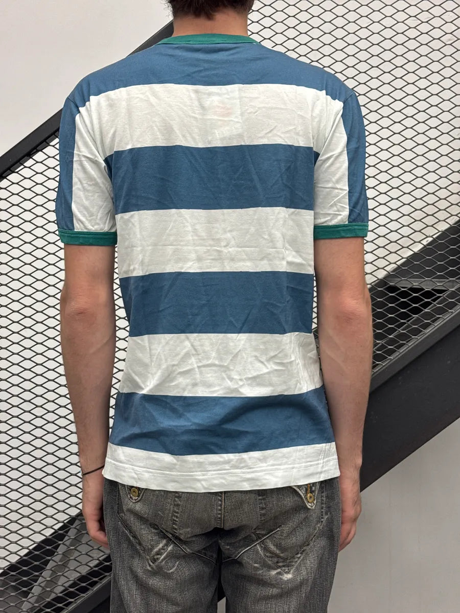 SS2017 Dolce & Gabbana Navy & White Cactus Striped T-Shirt qcJiOwRC 2