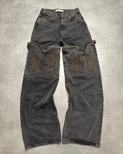 SS2024 Y/Project Maxi Cavalier Denim Grey Astro Pants (XS/S) - 1