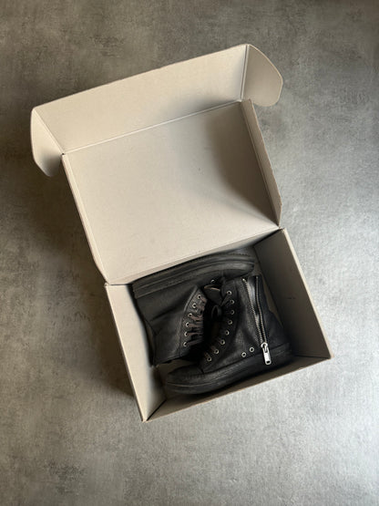 Rick Owens Ramones Black Waxed High Shoes (39) - 3