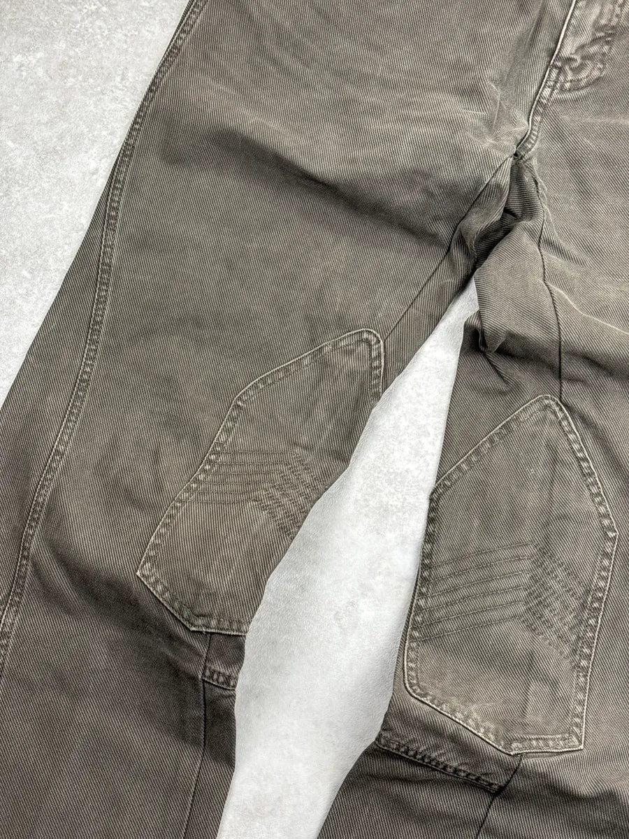 AW2006 Gucci Taupe Brown Twill Moto Jeans by Frida Giannini qpZDlRrr 5
