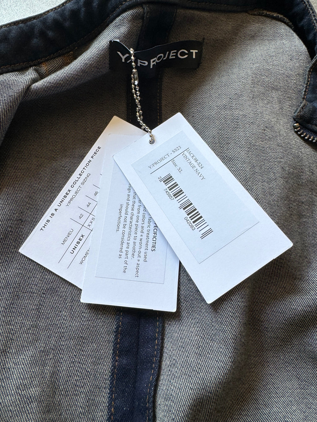 Y/Project Blue Best Fitted Distressed Denim Jackets (S) - 5