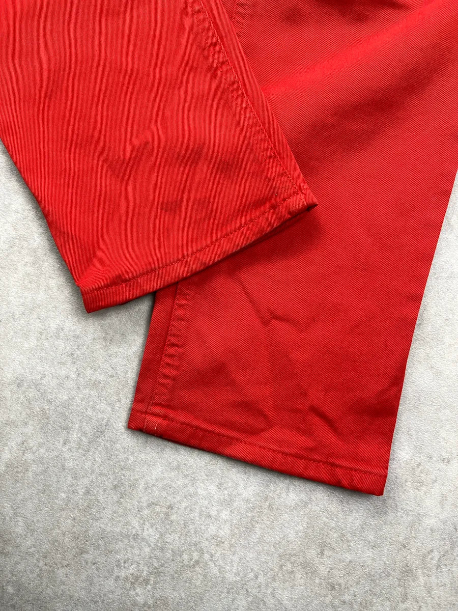 SS2008 Gucci Red Denim Logo Straight-Leg Jeans by Frida Giannini qrBXhybL 7