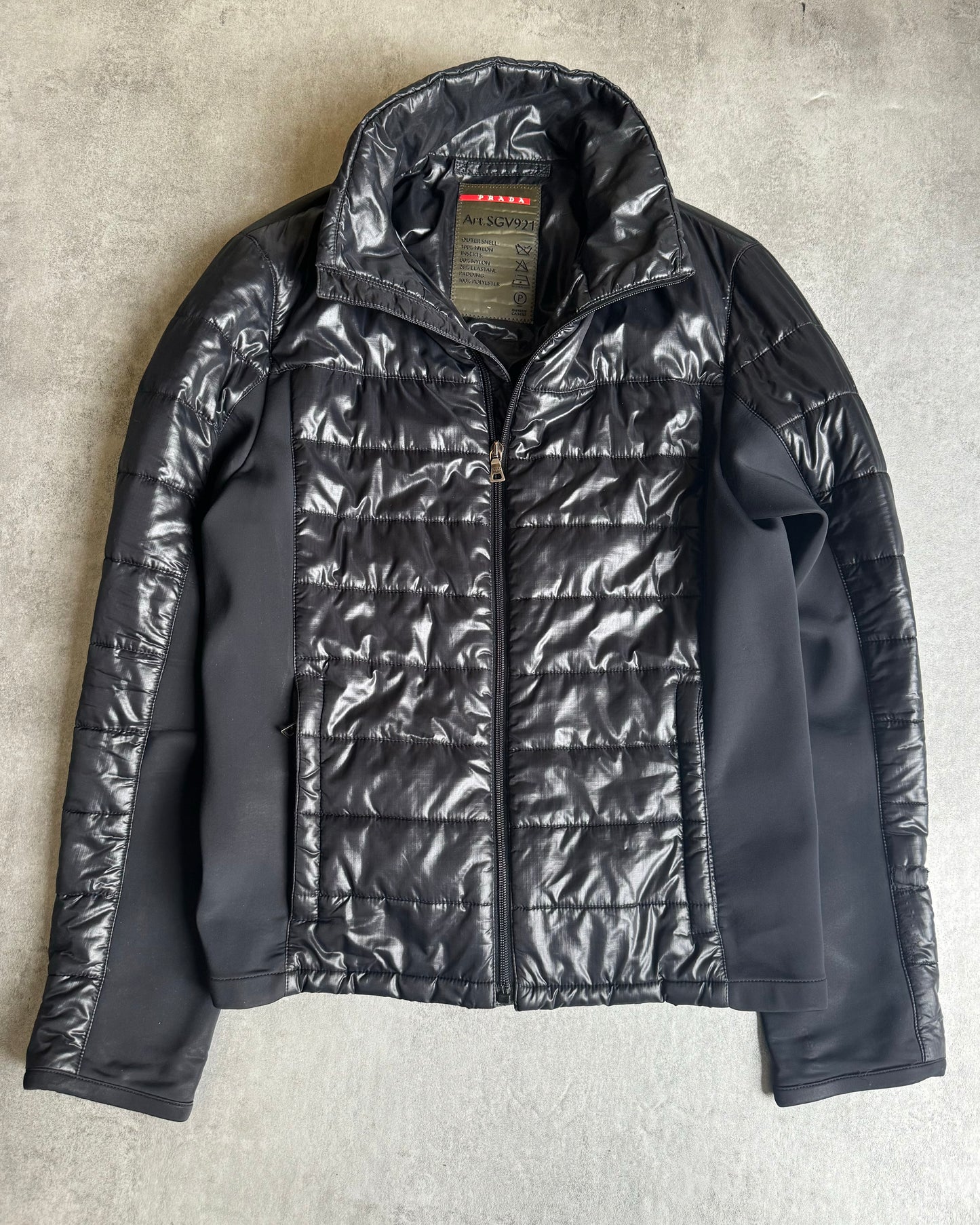 AW2009 Prada Light Tactical Black Puffer Jacket (M) - 8