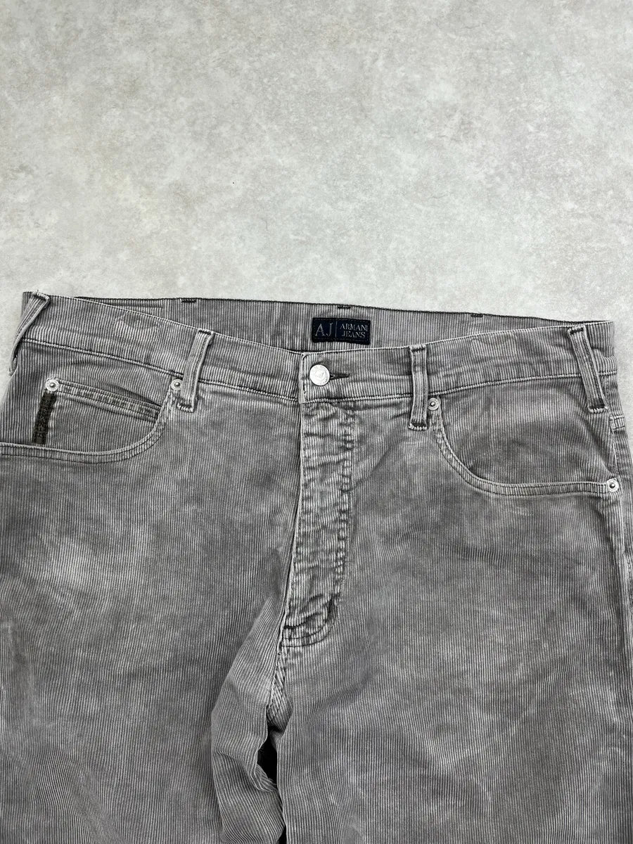 2000s Armani Grey Corduroy Cozy Jeans qvoXWBJu 5