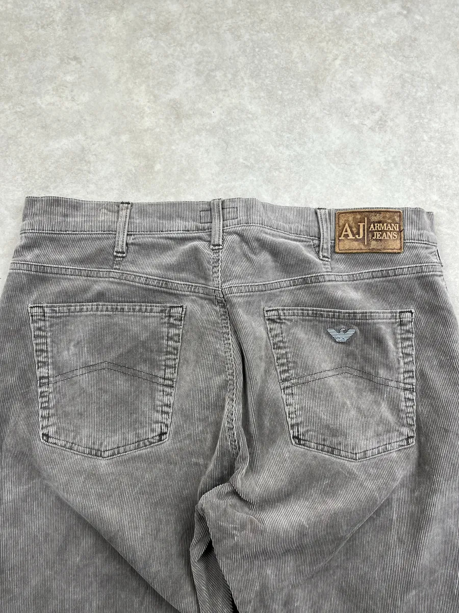 2000s Armani Grey Corduroy Cozy Jeans qvoXWBJu 6