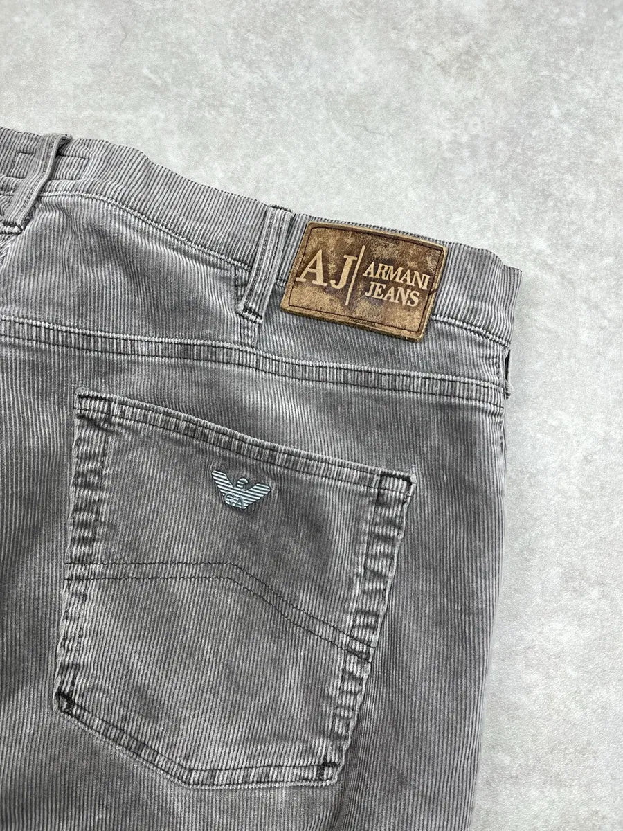 2000s Armani Grey Corduroy Cozy Jeans qvoXWBJu 8