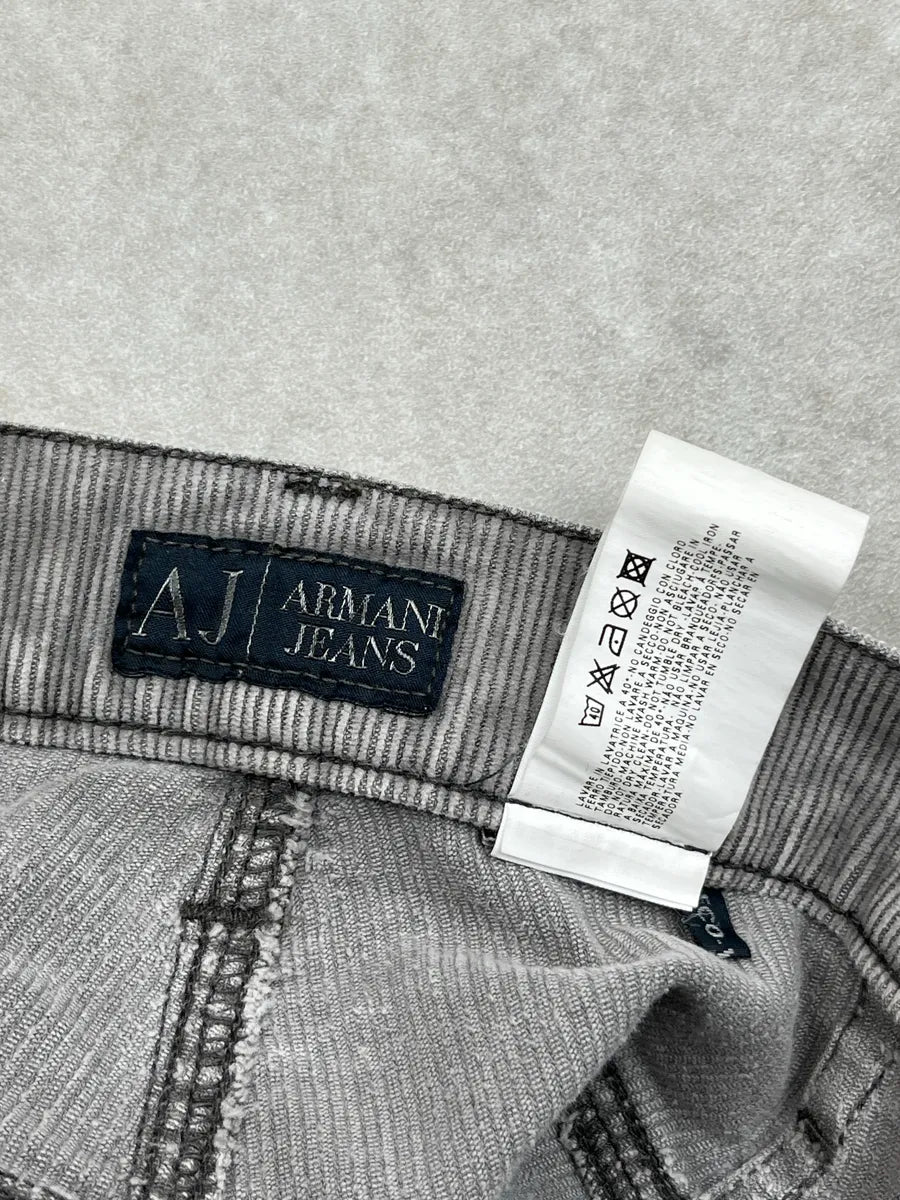 2000s Armani Grey Corduroy Cozy Jeans qvoXWBJu 10