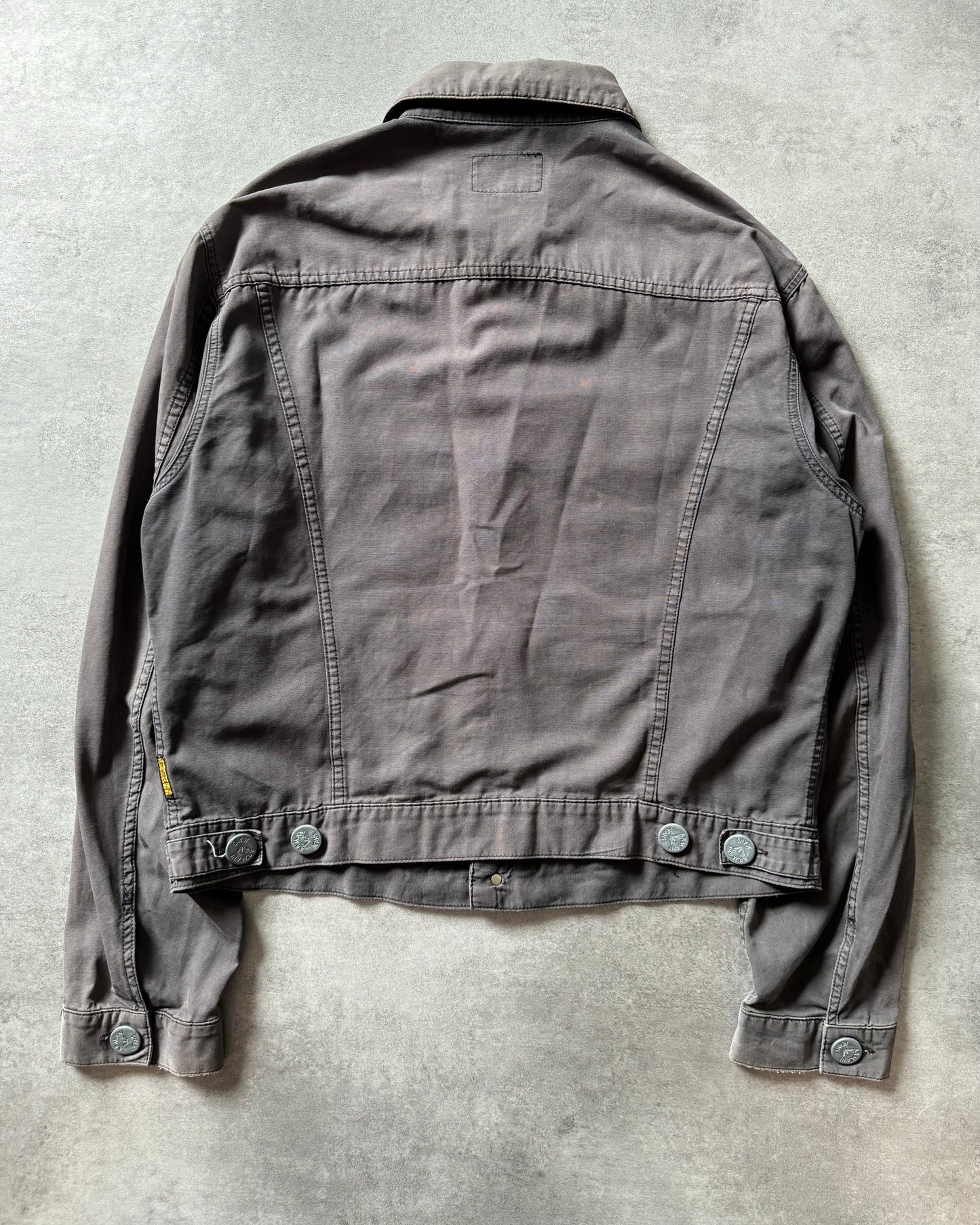 1990s Armani Grey Light Trucker Jacket  (M) - 3