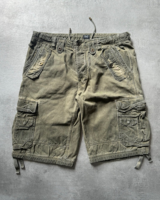 FW2006 Dolce & Gabbana Multi Pockets Cargo Olive Shorts (L) - 1