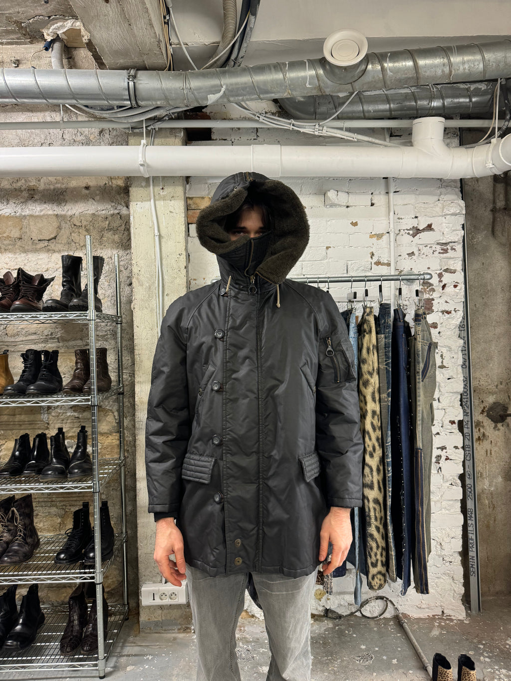 1990s Emporio Armani M1 Type Aviator Bomber Jacket (L) - 2