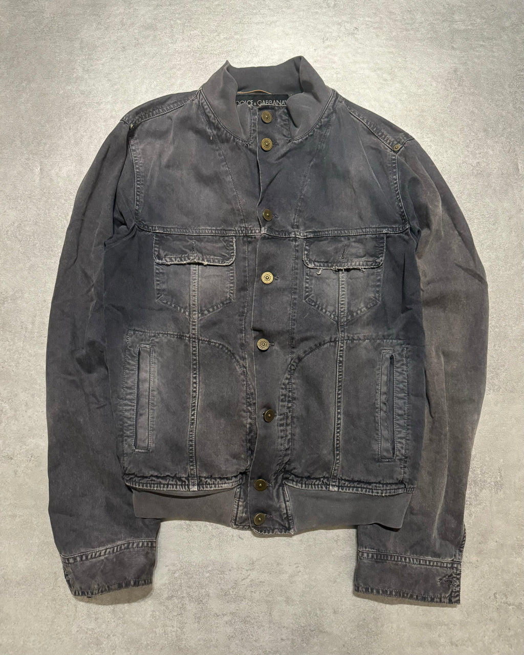SS2008 Dolce & Gabbana Buttoned Light Faded Brut Jacket (M) - 3