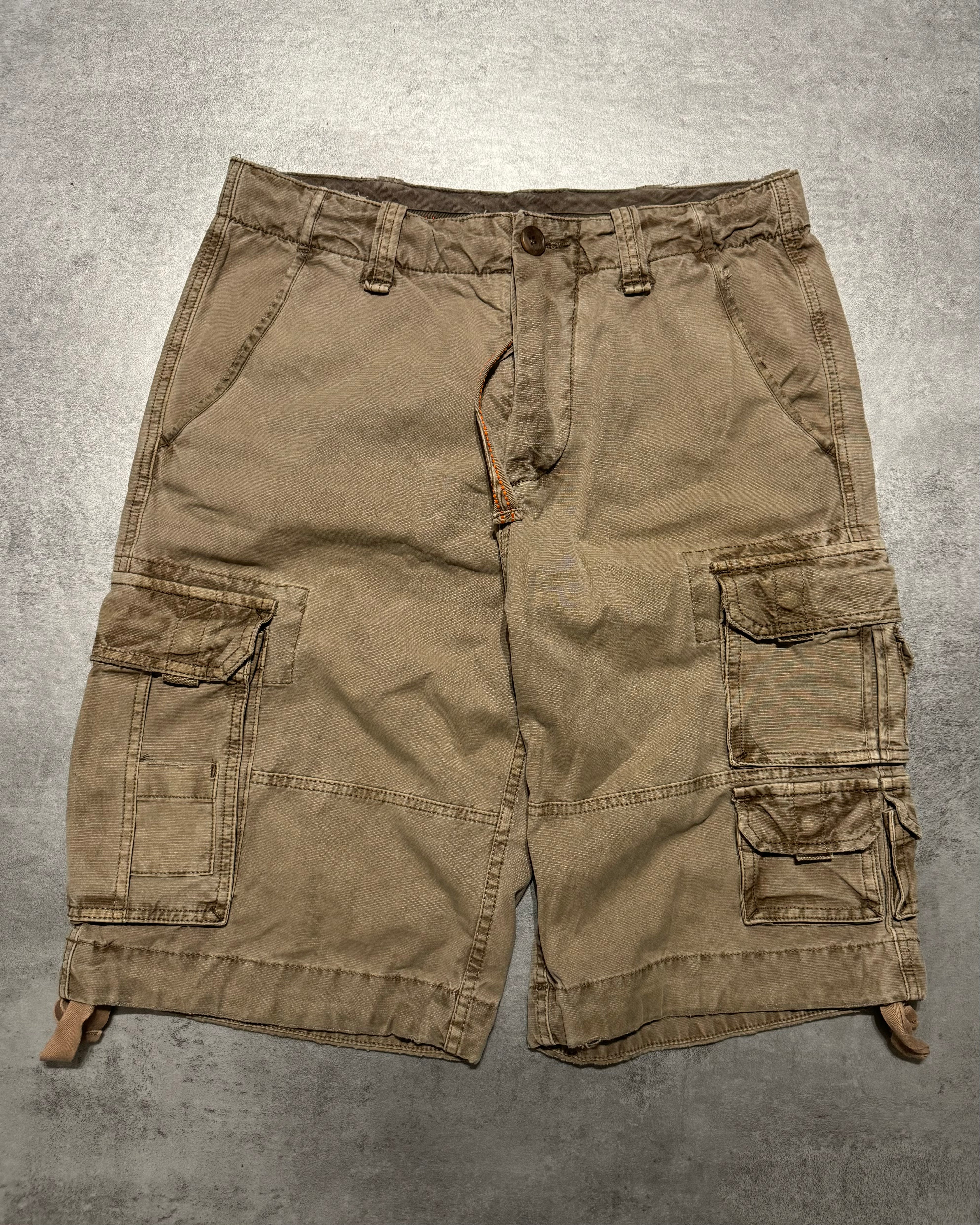 FW2006 Dolce & Gabbana Multi Pockets Cargo Beige Shorts (M) - 1