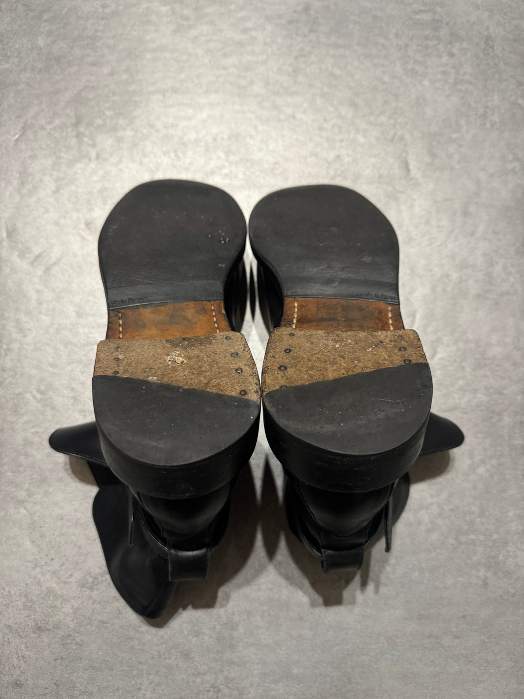 Celine Black Strap Leather Minimalist Boots (40) - 4
