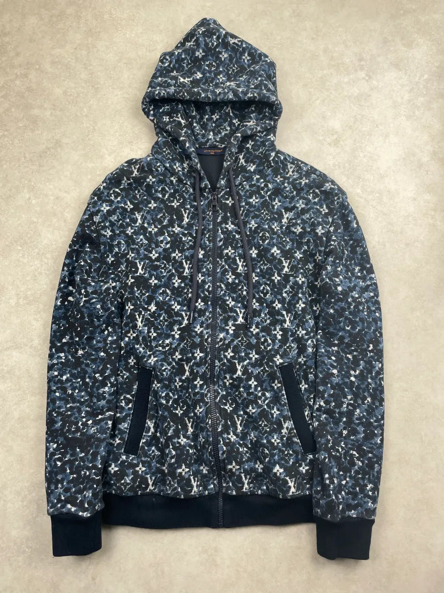 Louis Vuitton Dark Navy Monogram Camouflage Zip-Up Hoodie rHyiqyDO 0
