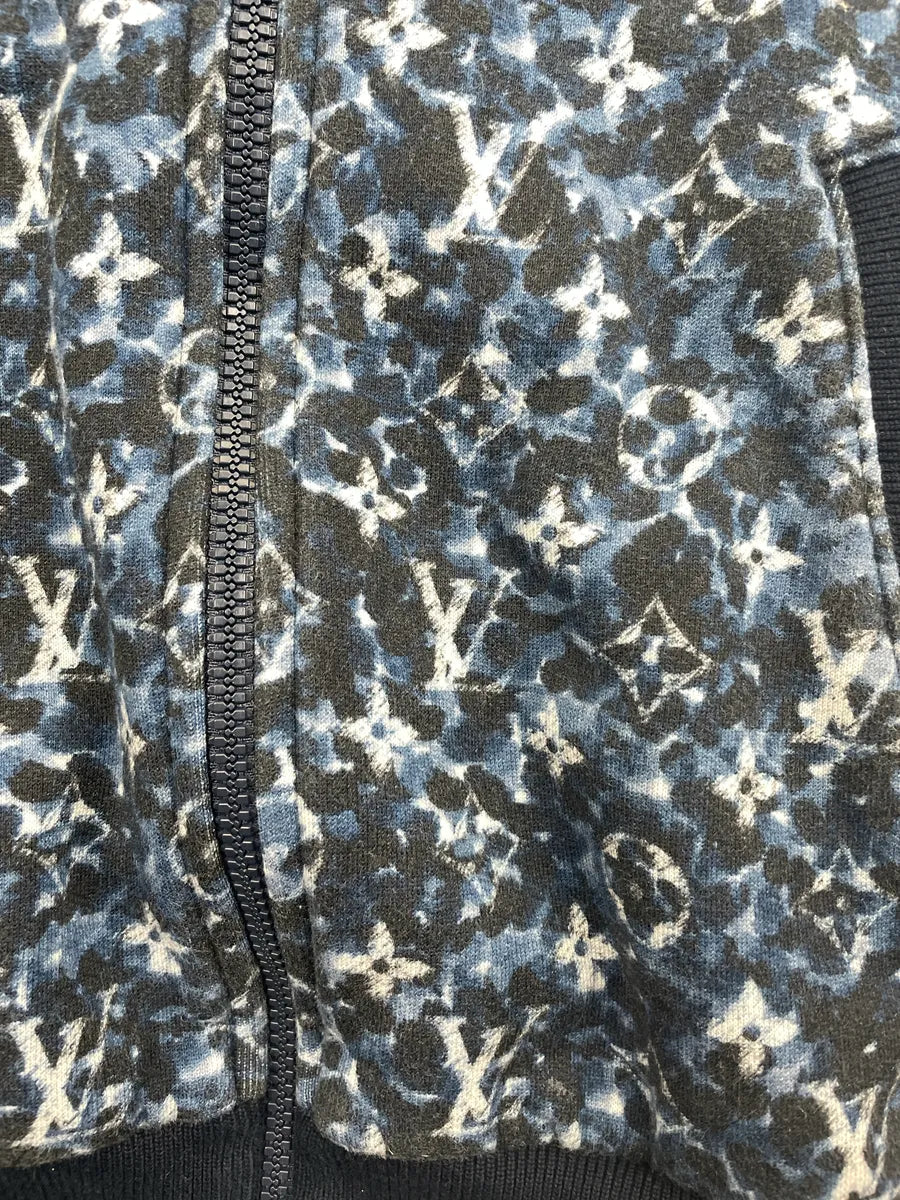 Louis Vuitton Dark Navy Monogram Camouflage Zip-Up Hoodie rHyiqyDO 5