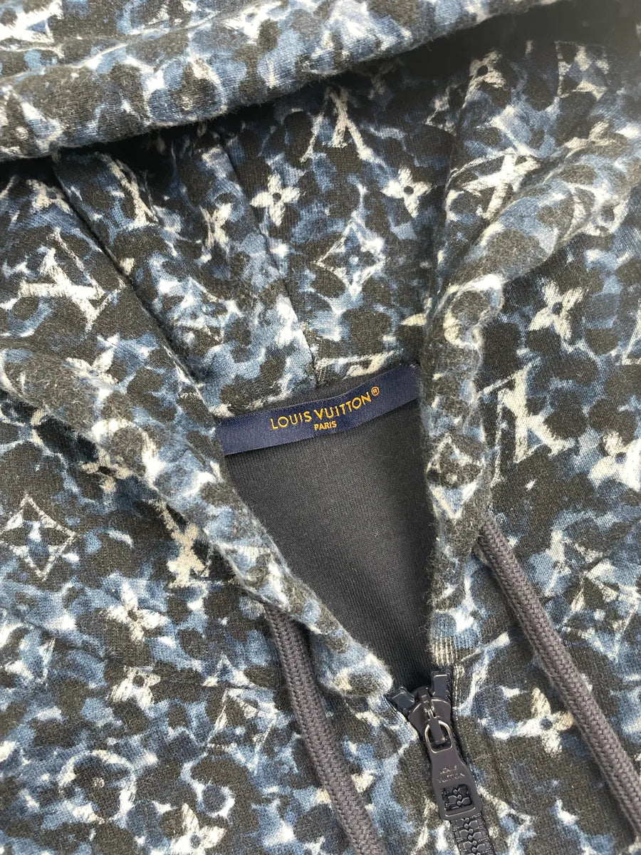 Louis Vuitton Dark Navy Monogram Camouflage Zip-Up Hoodie rHyiqyDO 9