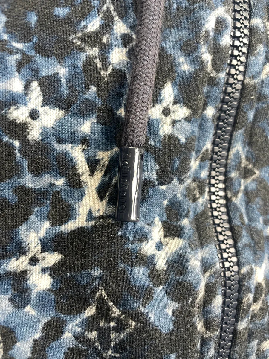 Louis Vuitton Dark Navy Monogram Camouflage Zip-Up Hoodie rHyiqyDO 6