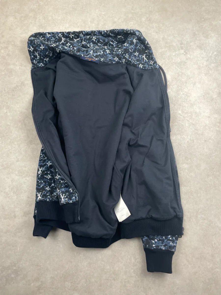 Louis Vuitton Dark Navy Monogram Camouflage Zip-Up Hoodie rHyiqyDO 8