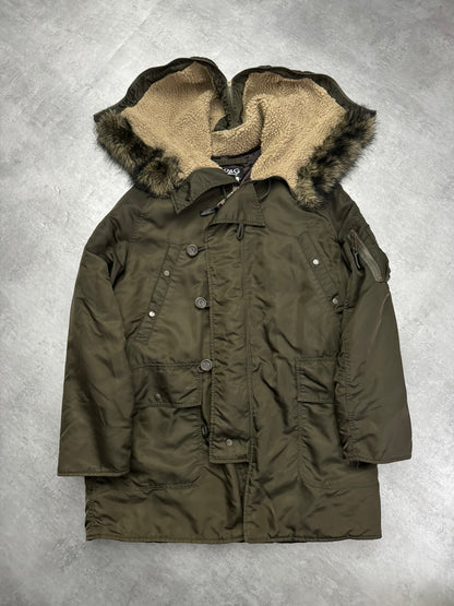 AW2003 Dolce & Gabbana Olive Astro Military Coat (L) - 1