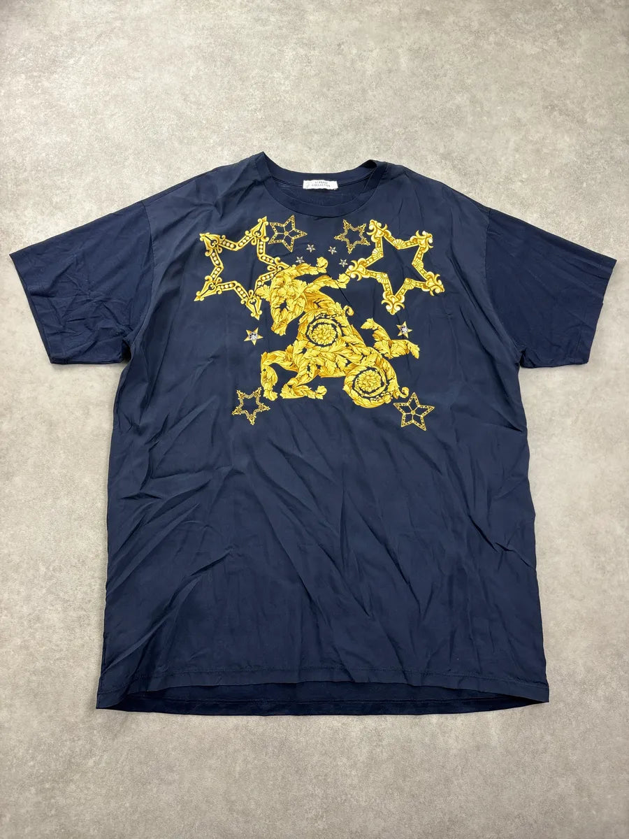 SS2016 Versace Navy Baroque Capricorn T-Shirt rJXPDsol 0