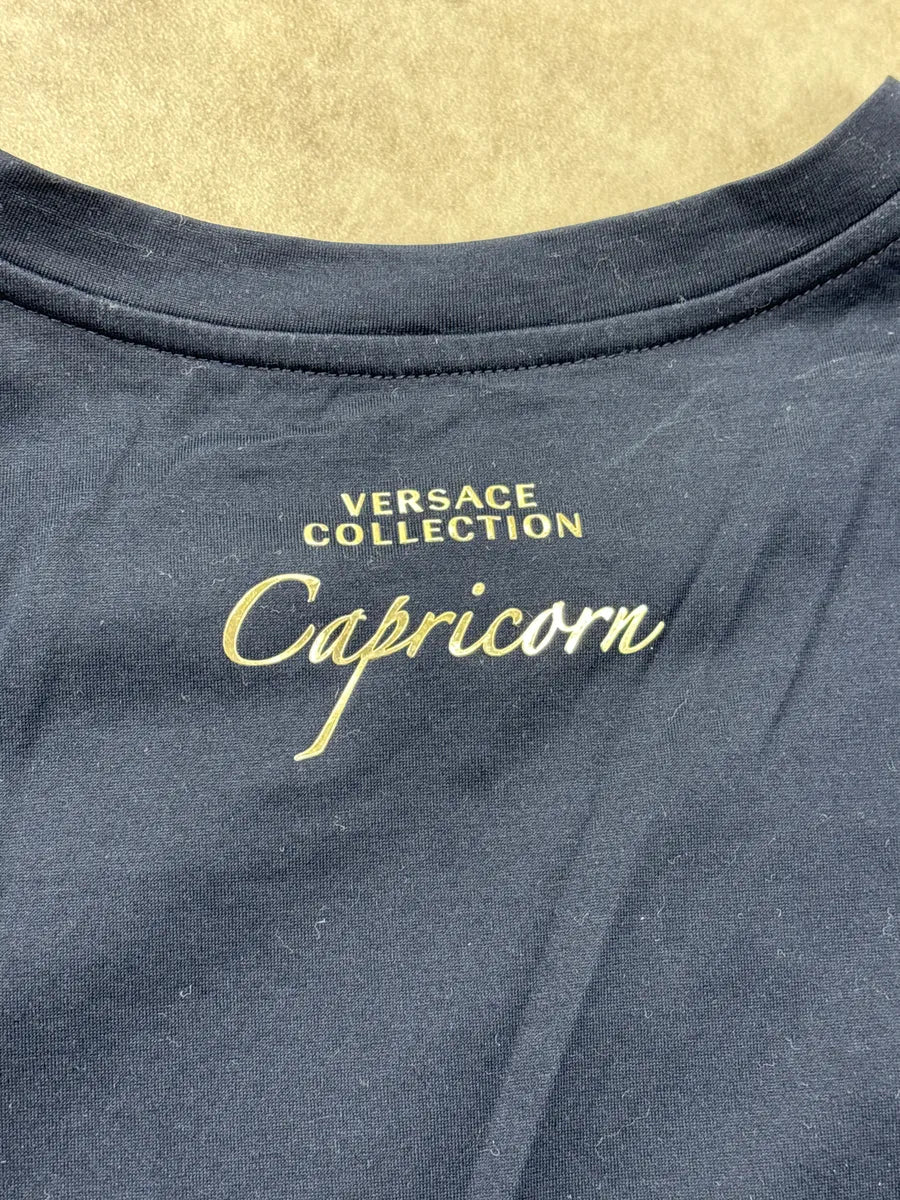 SS2016 Versace Navy Baroque Capricorn T-Shirt rJXPDsol 7