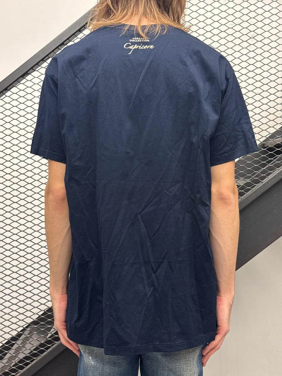 SS2016 Versace Navy Baroque Capricorn T-Shirt rJXPDsol 2