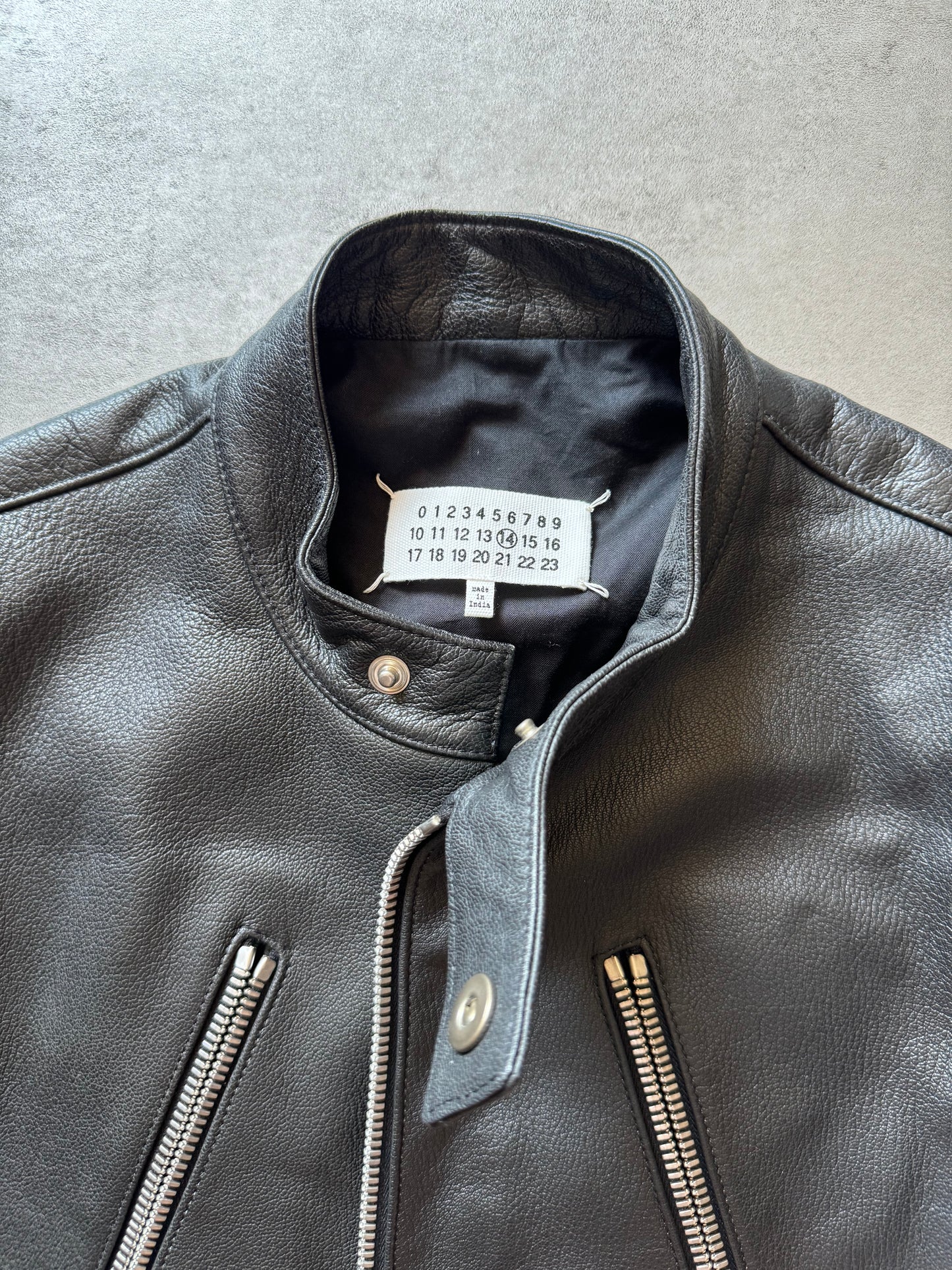 SS2020 Maison Margiela 5 Zips Black Leather Jacket (S) - 8