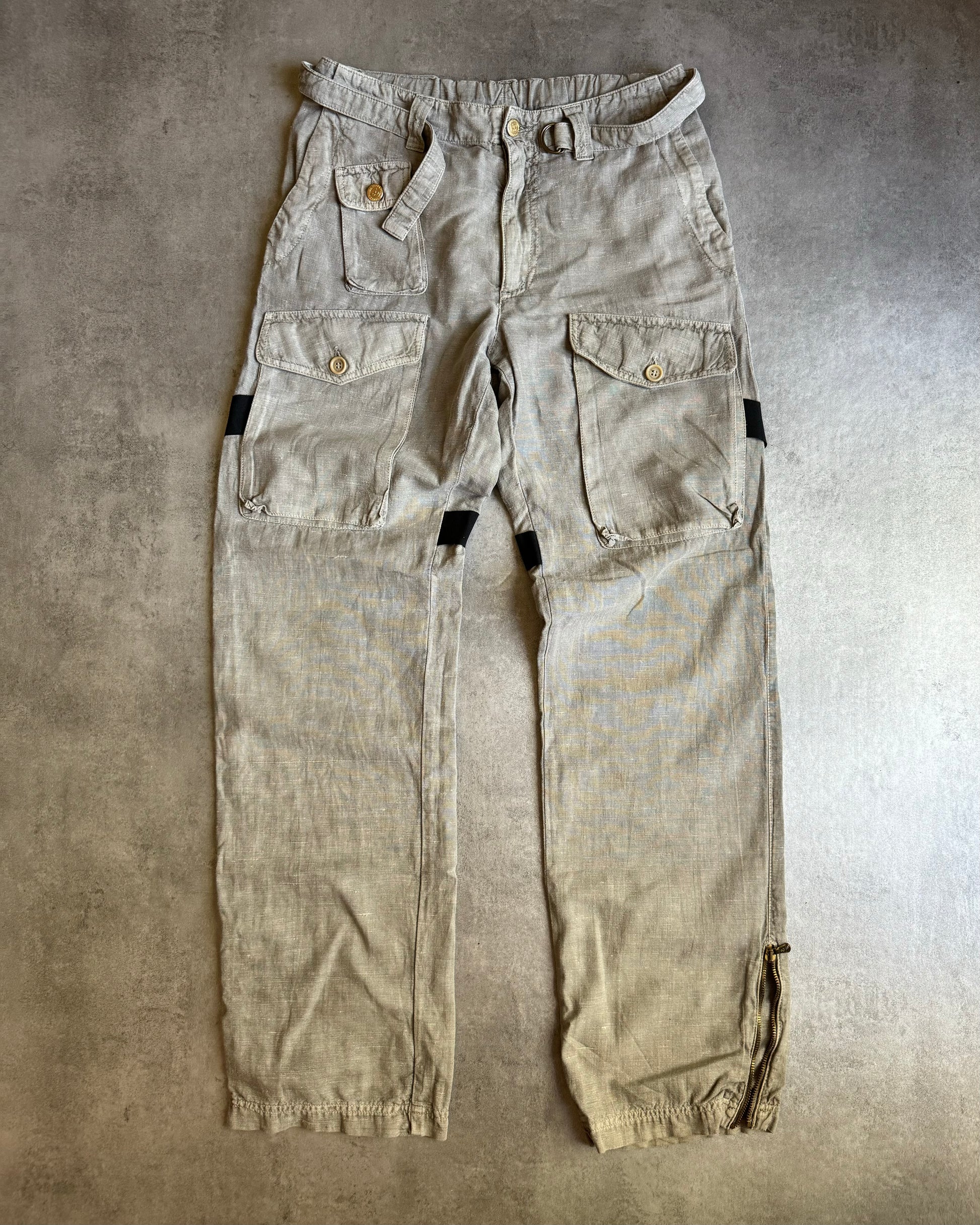 AW2003 Dolce & Gabbana Bondage Linen Pants  (M) - 1