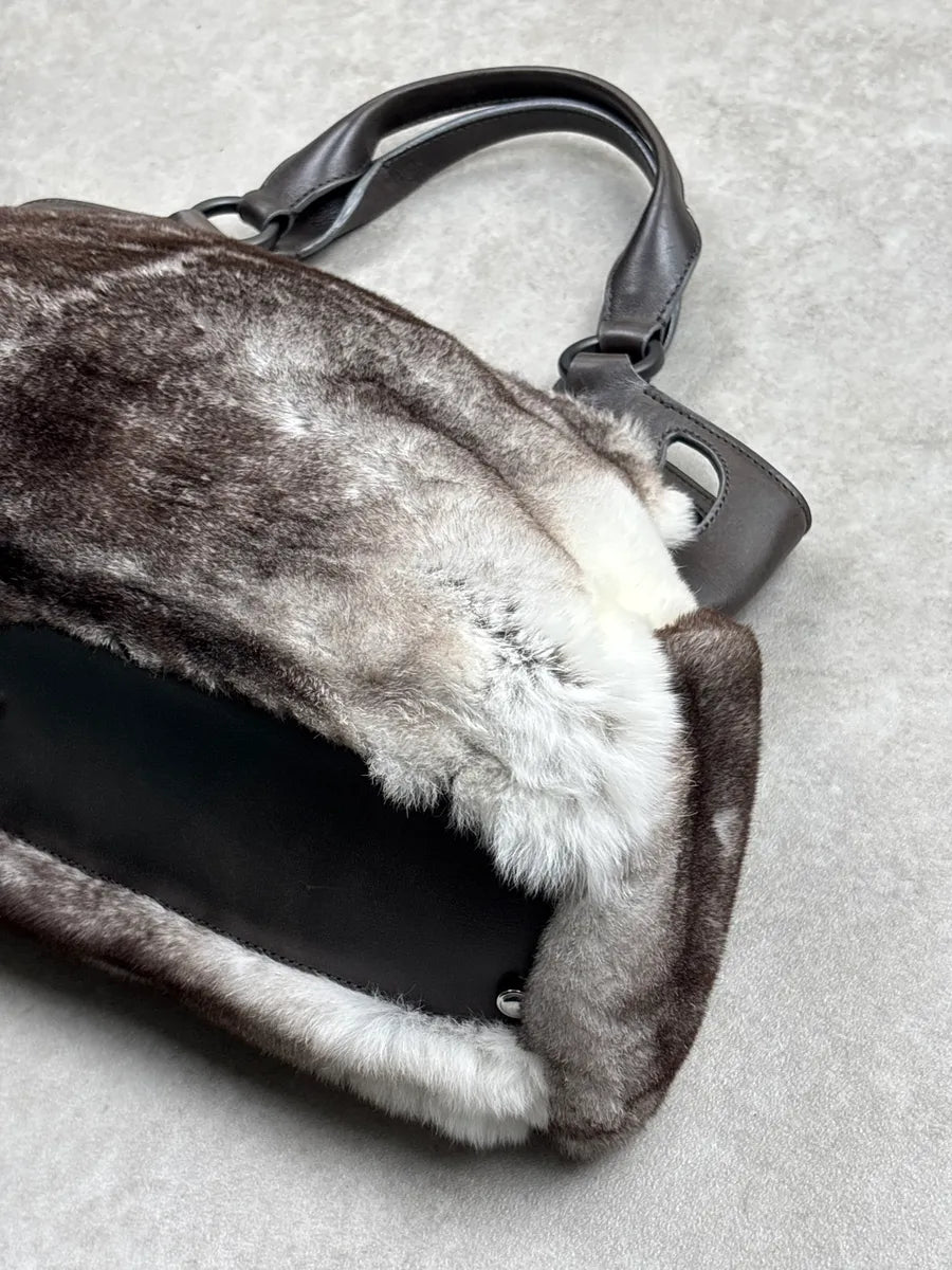 Cartier Grey Fur Logo Charm Handle Bag rOWVmwql 12