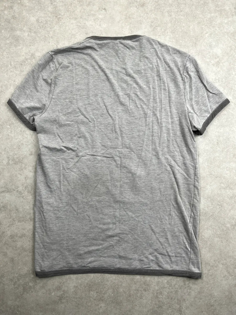 John Galliano Light Grey Vertical Logo Contrast Trim T-Shirt rOYLZHmi 3