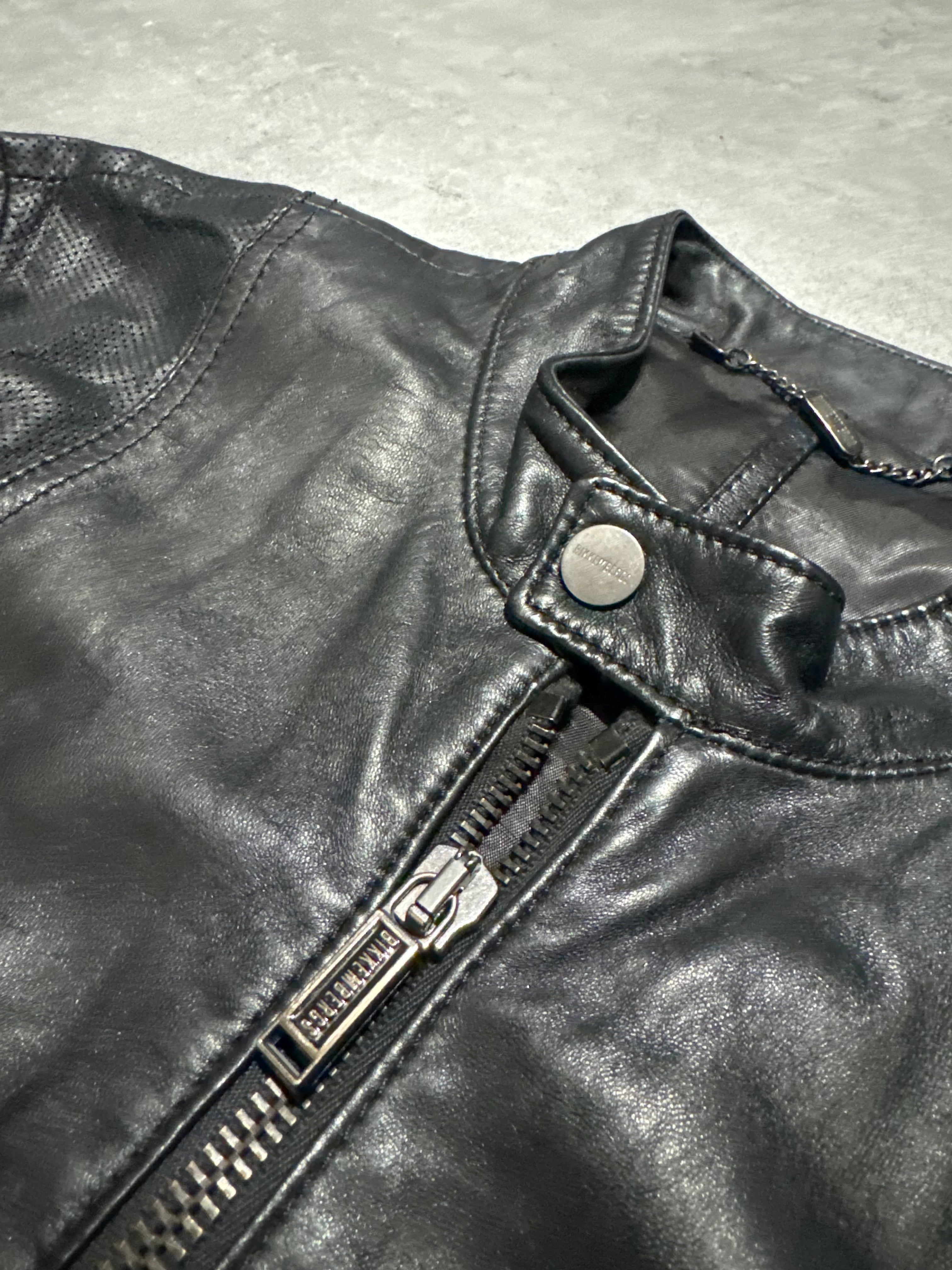 2000s Dirk Bikkembergs Avant-Garde Black Leather Jacket (M) - 8