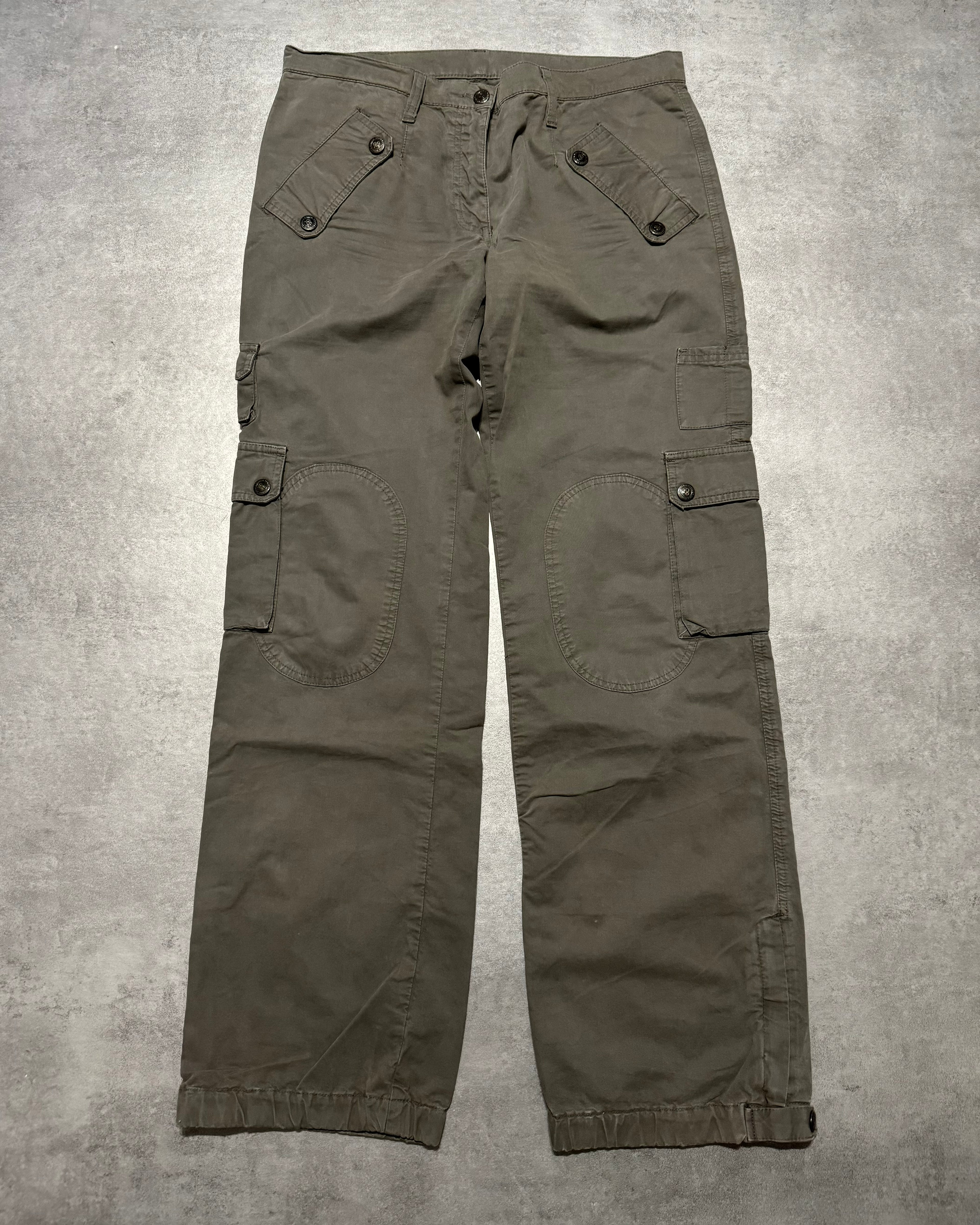 AW2004 Dolce & Gabbana Faded Multi Pockets Cargo Pants (M) - 1