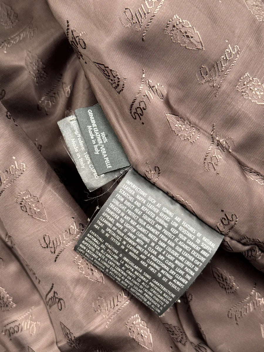 AW2008 Gucci Bronze Leather Offcier Asymmetric Bomber Jacket by Frida Giannini rUQqQQgu 12