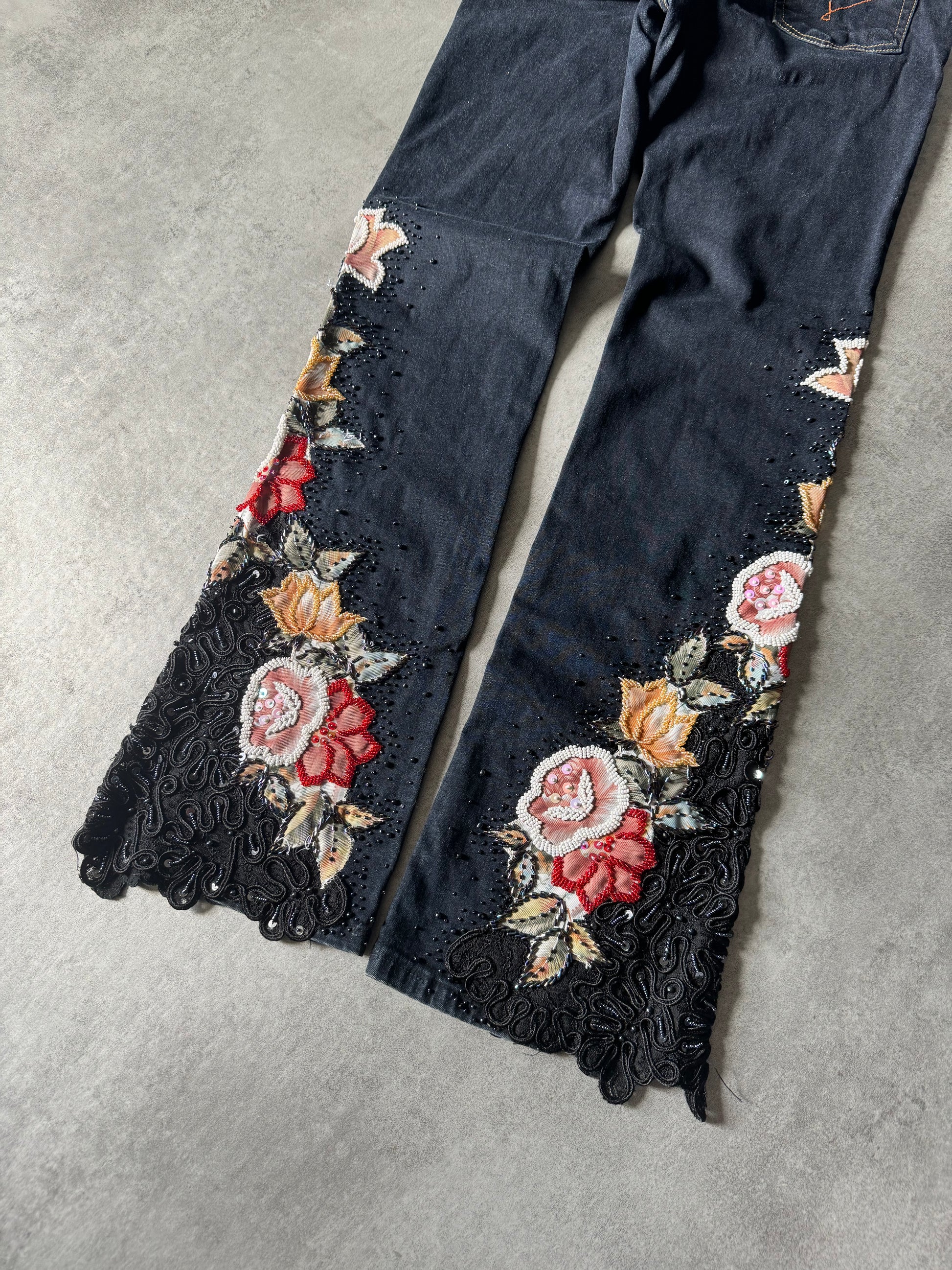 2000s J&J Cowboy Extra Embroidered Pants (XS) - 3